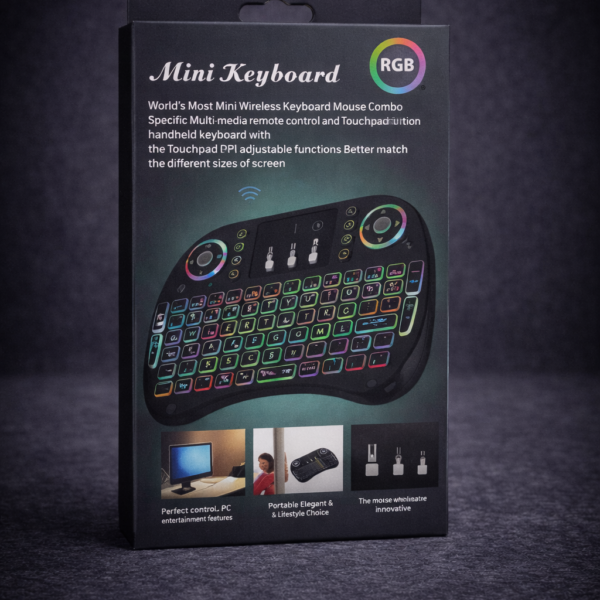 Mini Teclado Inalámbrico RGB