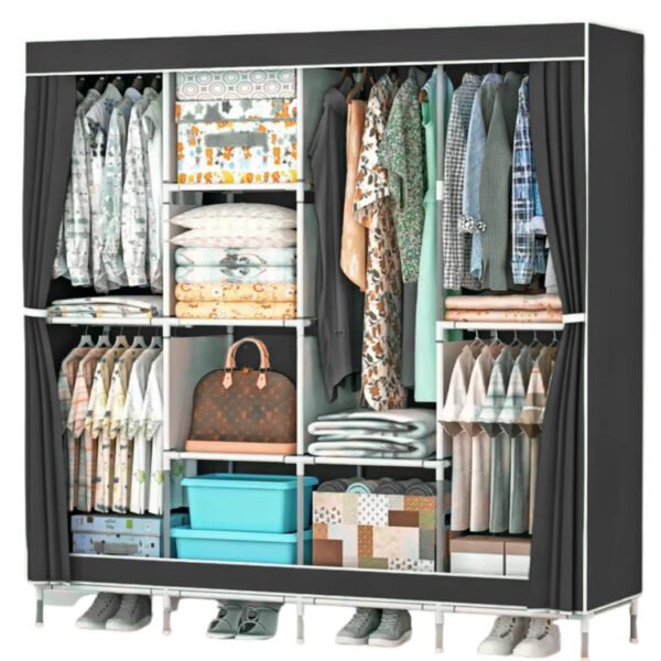 Closet Armable de Tela con Cortinas (Gran Capacidad)