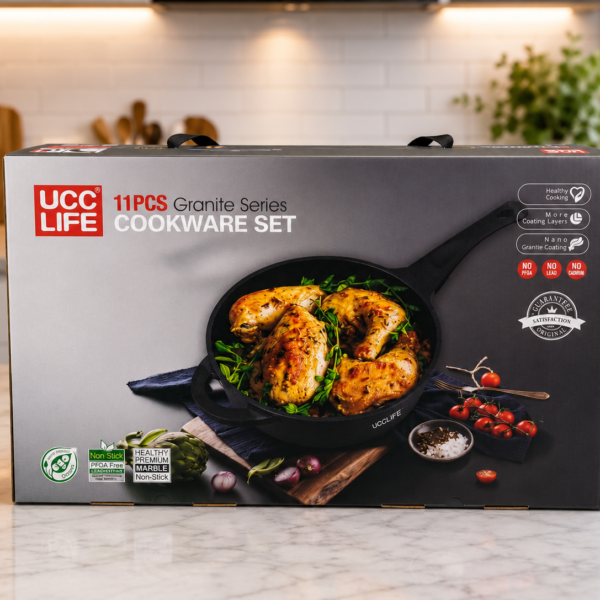 Batería 11 Piezas Juego de Baterías de Cocina Serie Granito UCC Life