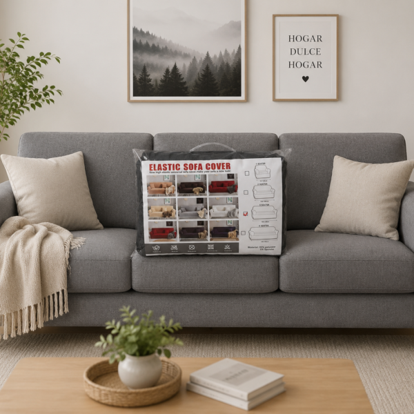 Forro de Mueble Gris de 3 puestos